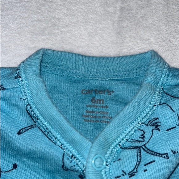 (2 for $10) carters animal footie/ sleeper One Piece with Animal Print - Picture 2 of 6